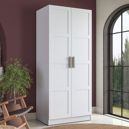 Hanah Home Armario Blanco con Estanterías